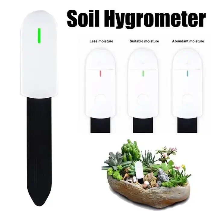 Hygromètre intelligent pour plantes et sol avec indication lumineuse pour jardin et cour outil de testeur d'avertissement d'arrosage ABS durable pour améliorer la santé des plantes et économiser l'eau occasions spéciales jardinage