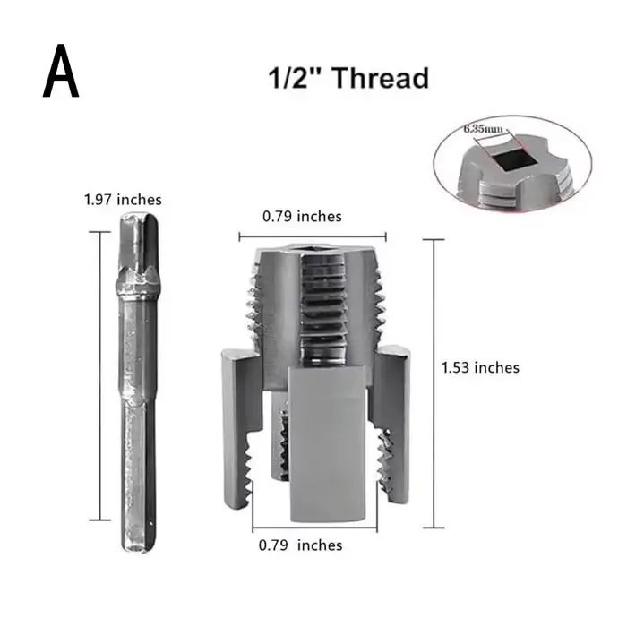 Outil de coupe de filetage de tuyau, outil de filetage de tuyau interne et externe intégré, perceuse