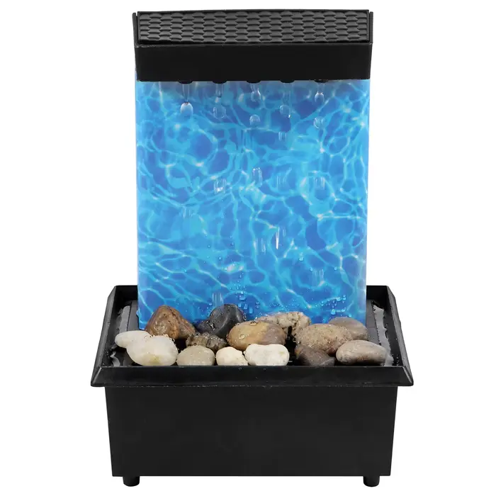 Fontaine de table avec batterie légère/Mini cascade de bureau à commande USB, ornements créatifs de 