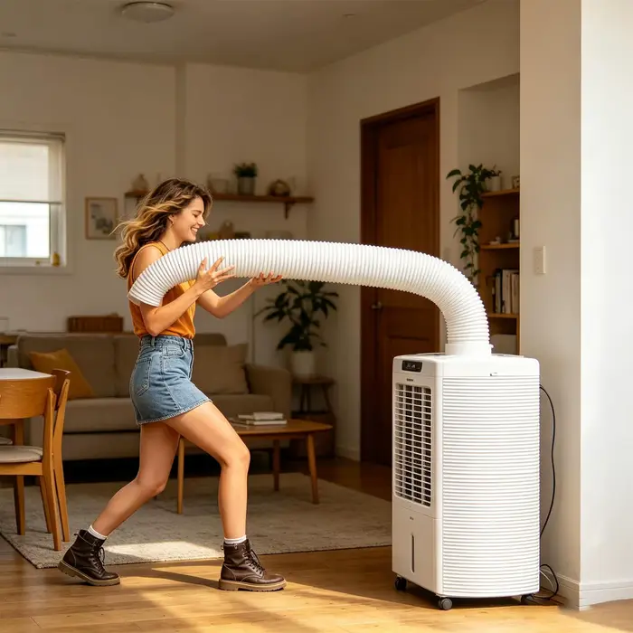 Tuyau d'évacuation pour climatiseur portable
