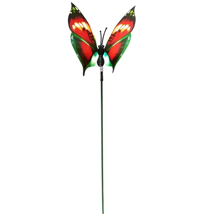 Piquets de papillon fantaisistes colorés, jardinière de jardin, bouquet de papillons, décoration d'e