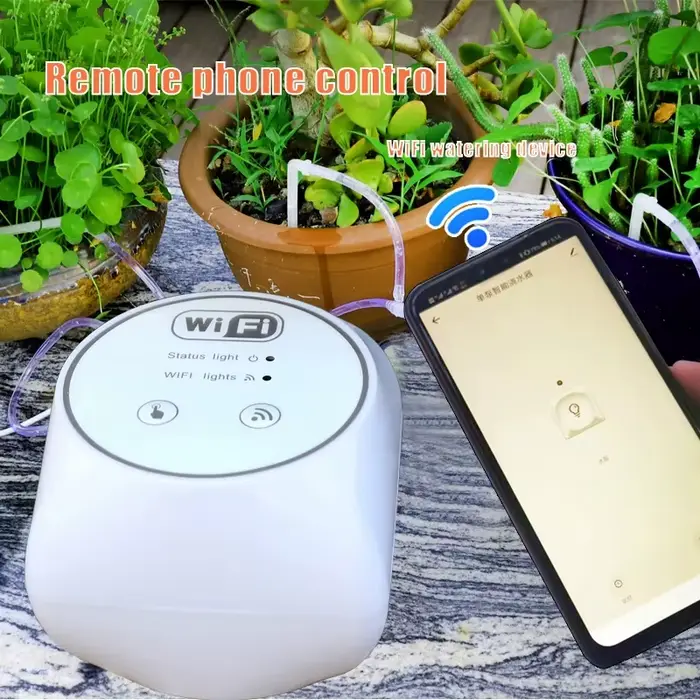 Wifi paresseux ensemble d'arrosage automatique goutte