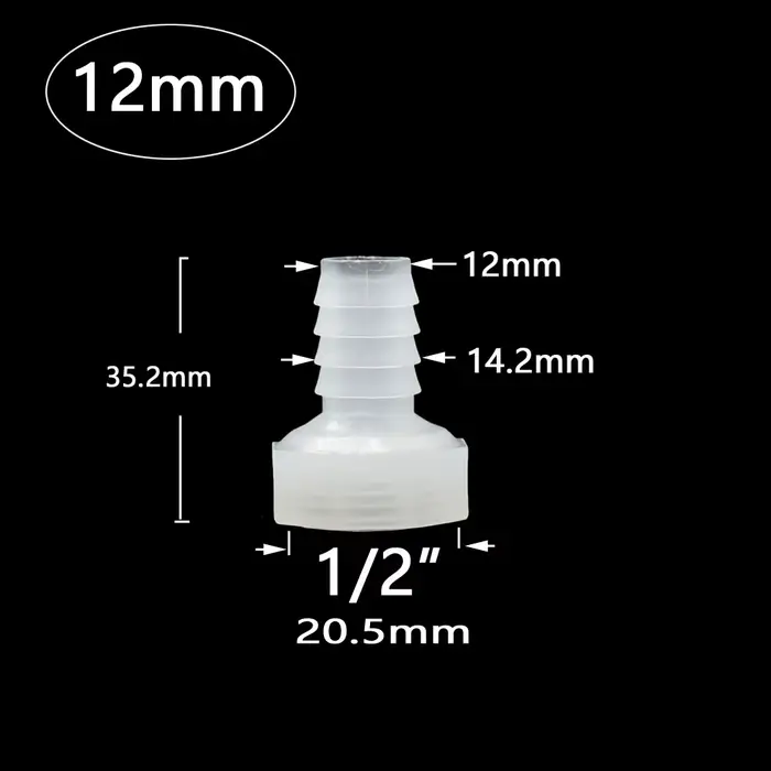 Connecteur de tuyau barbelé avec filetage femelle de 1/2 pouces