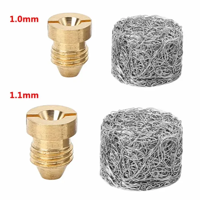 Embouts universels de buse d'orifice de mousse de neige en laiton, filetage de 1.0mm/1.1 Mm + fabric