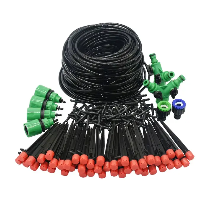 Système d'irrigation goutte-à-goutte, Kit d'arrosage automatique, minuterie d'irrigation, tuyau d'ar