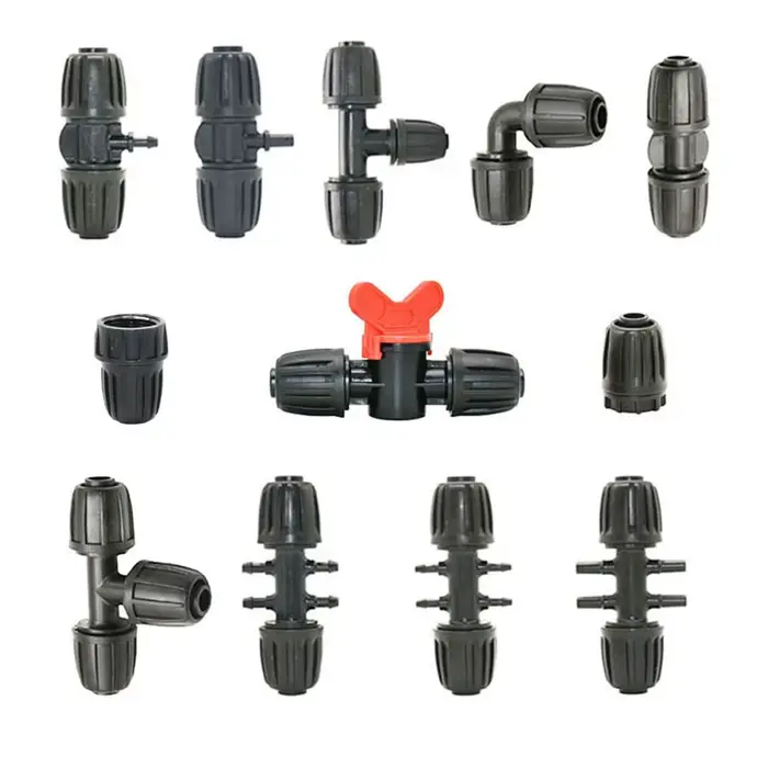 Joendoc1/2 "x 3/8 en effet 1/4 en effet 1/8 6.0mm, connecteurs de tube PE 16mm, raccord de tuyau réd