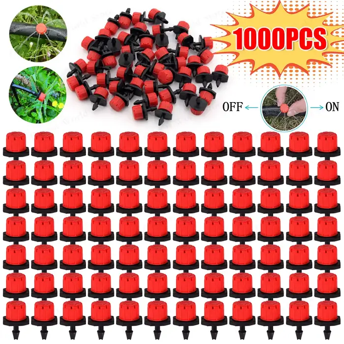 Arroseurs réglables en plastique pour jardinage précis et économie d'eau 100 pièces red &amp; black réglables pour irrigation durable et facile à installer