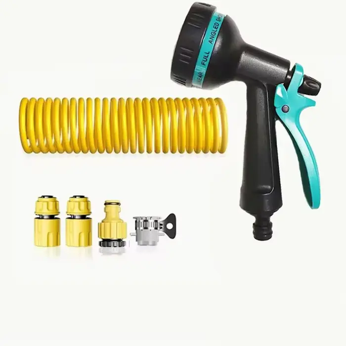 Tuyau d'arrosage rétractable EVA 10/15/20m, tuyau d'eau à ressort Portable pour lavage de voiture et