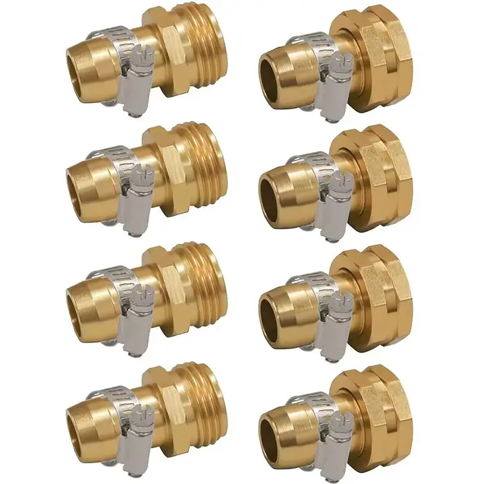 Connecteur de réparation de tuyau d'arrosage avec colliers de serrage, adapté au raccord de tuyau d'