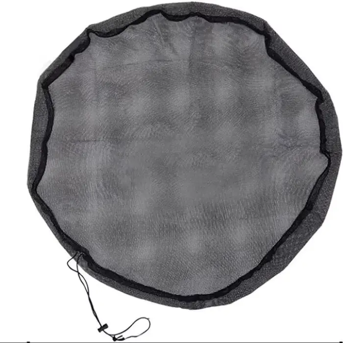 Couverture en filet pour seau de récupération d'eau de pluie avec cordon de serrage protection barils et collecteurs d'eau robuste et moderne pour jardin durable