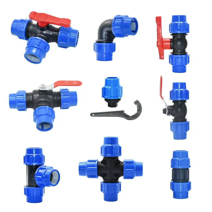 Séparateur d'eau du robinet en PVC PE, 20/25/32/40/50/63mm, connecteur de Valve rapide en plastique,