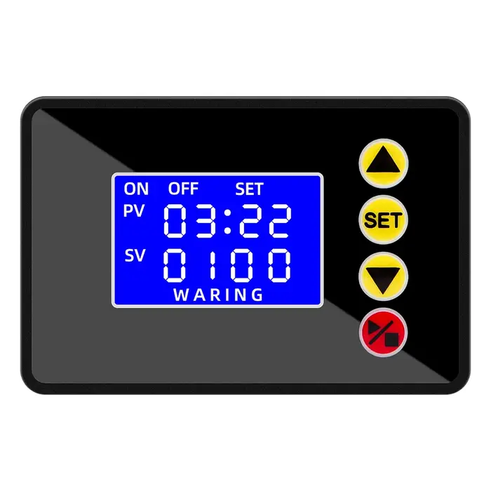 Minuterie de temps micro-ordinateur contrôleur de temps AC 110-220V DC 12V 24V compteur d'heure LCD 