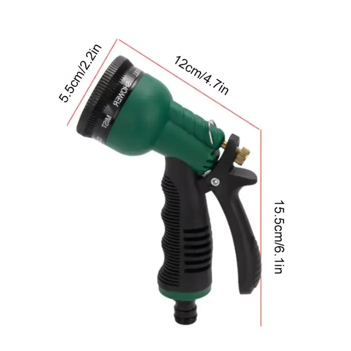 Pulvérisateur d'Arrosage Haute Pression 8 Modes Tête Rotative 360° Poignée Ergonomique Blanc Jaune Occasions Spéciales Jardinage Nettoyage Voiture