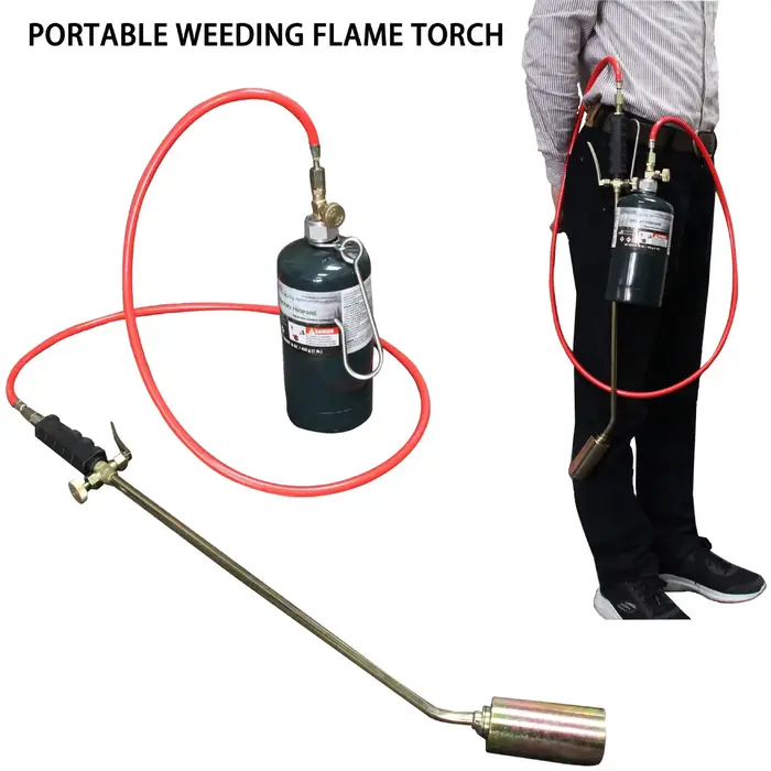 Chalumeau au Propane brûleur de mauvaises herbes, torche à Double Valve, tuyau de 50 pouces, contrôl