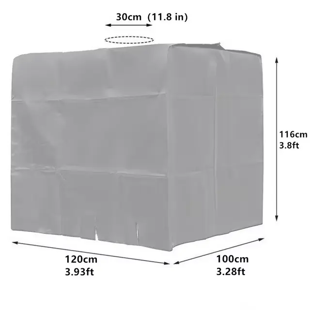 Couvercle de réservoir IBC, couverture étanche pour jardin extérieur, 1000 litres, récipient d'eau d