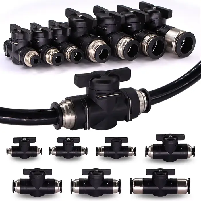Adaptateur de tuyau à robinet à bille 4-16mm, 1 pièce, verrouillage coulissant, connecteur à dégagem