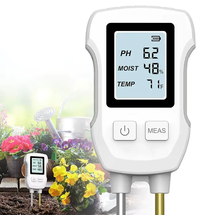 Compteur de sol numérique LCD 3 en 1 testeur PH humidité température avec rétroéclairage pour plantes maison jardin potager occasions spéciales