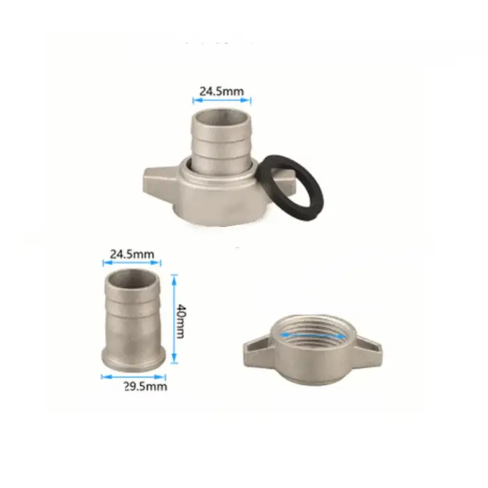 Connecteur de tuyau en aluminium pour pompe à eau avec joint en caoutchouc pour une connexion sécuri