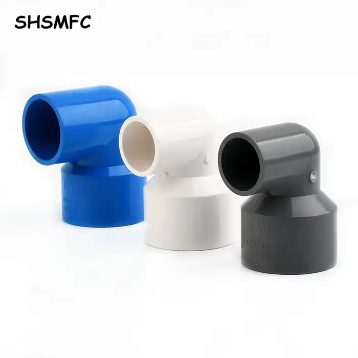 20,25,32,40,50,63 mm PVC 90 °   Connecteur de tuyau de soudure à solvant métrique, coude réducteur, 