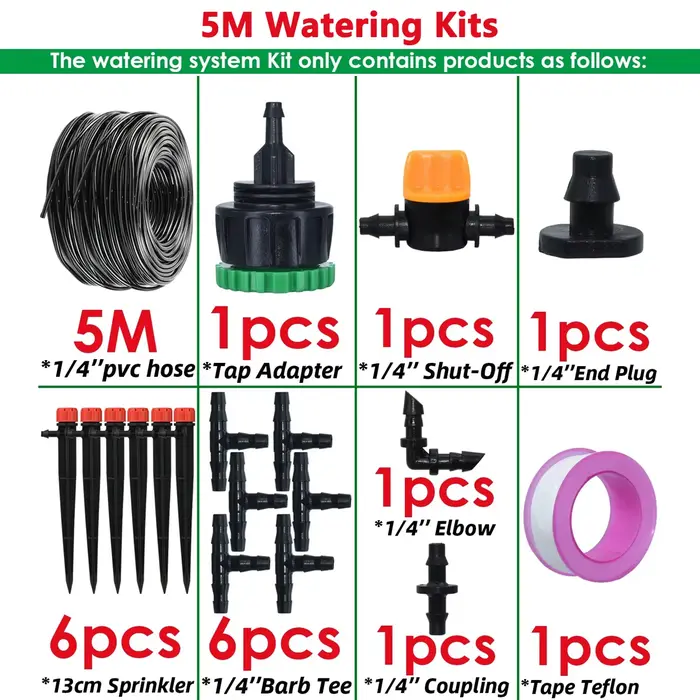 Système d'irrigation goutte-à-goutte automatique 5M-50M