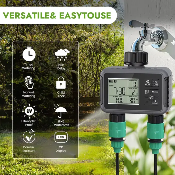 Programmateur d'irrigation automatique 1/2/3/4 sorties