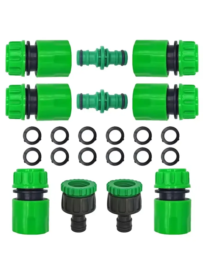 Tuyau d'arrosage de jardin, connecteur rapide ABS, extrémité de 1/2 pouces, Double raccord de tuyau 