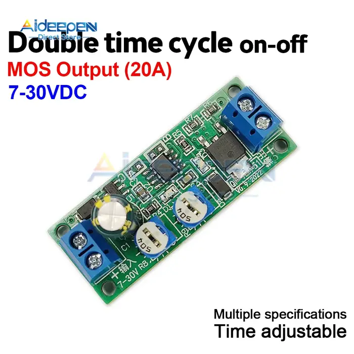 Module de relais de minuterie 12V 24V haute puissance pour programmation d'arrosage et contrôle d'équipement à intervalles personnalisables occasions spéciales