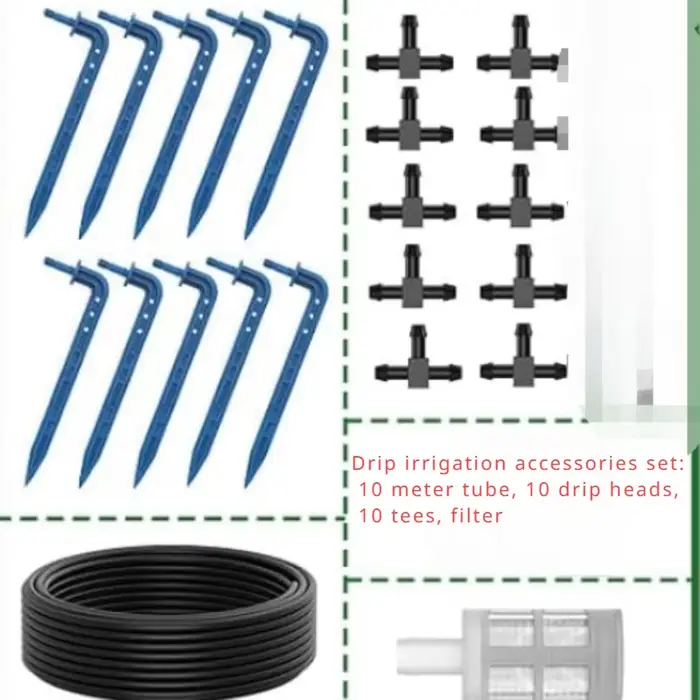Kit de système d'irrigation goutte à goutte automatique solaire pour jardin extérieur intérieur avec panneau solaire et batterie au lithium pour arrosage intelligent et durable des plantes occasions spéciales