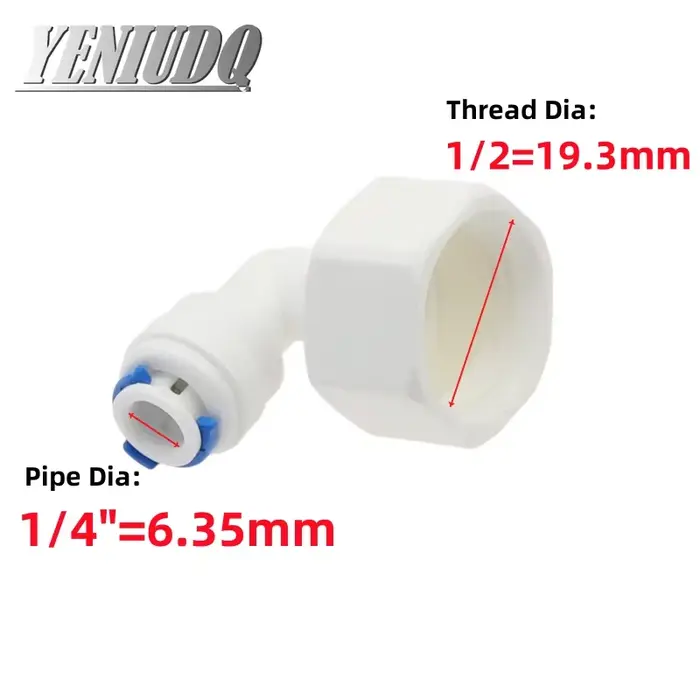 Accessoire d'aquarium coude 90 degrés RO femelle adaptable pour irrigation système d'eau tuyau diamètre 6mm 9.53mm occasions spéciales jardin horticole