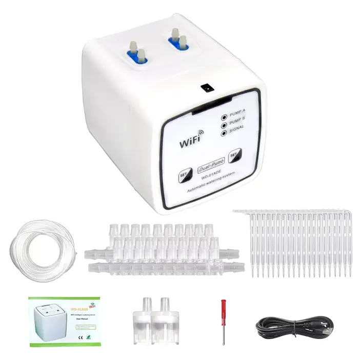 Dispositif d'arrosage intelligent à double pompe, système d'irrigation goutte à goutte automatique c