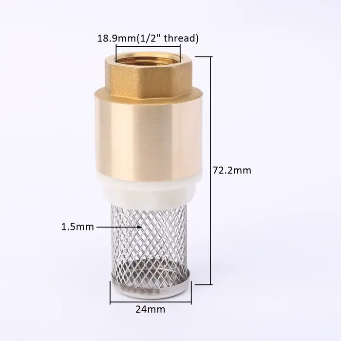 Clapet anti-retour de tuyau avec filtre, pompe à eau, tuyau d'irrigation de jardin, vanne unidirecti