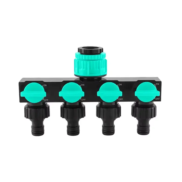 Distributeur de tuyau d'arrosage 4 voies
