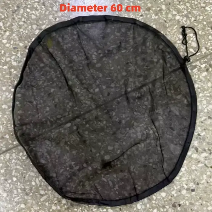 Couverture en filet pour baril de pluie, filet de réservoir d'eau avec cordon de serrage pour la col