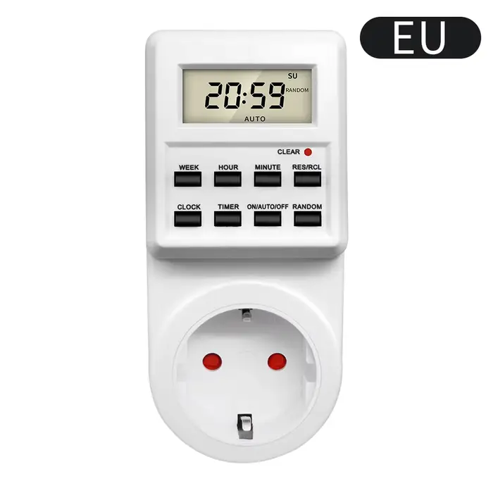 Prise de minuterie numérique électronique 24 heures prise de minuterie de cuisine cyclique prise de 