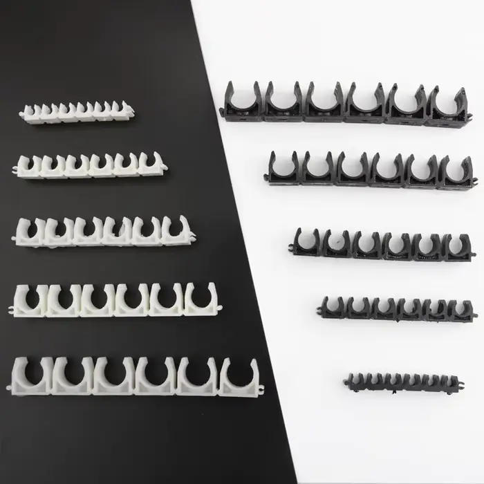 Collier de serrage en plastique 4 6 8 10 12mm, Support de tuyau d'eau, système d'irrigation de jardi