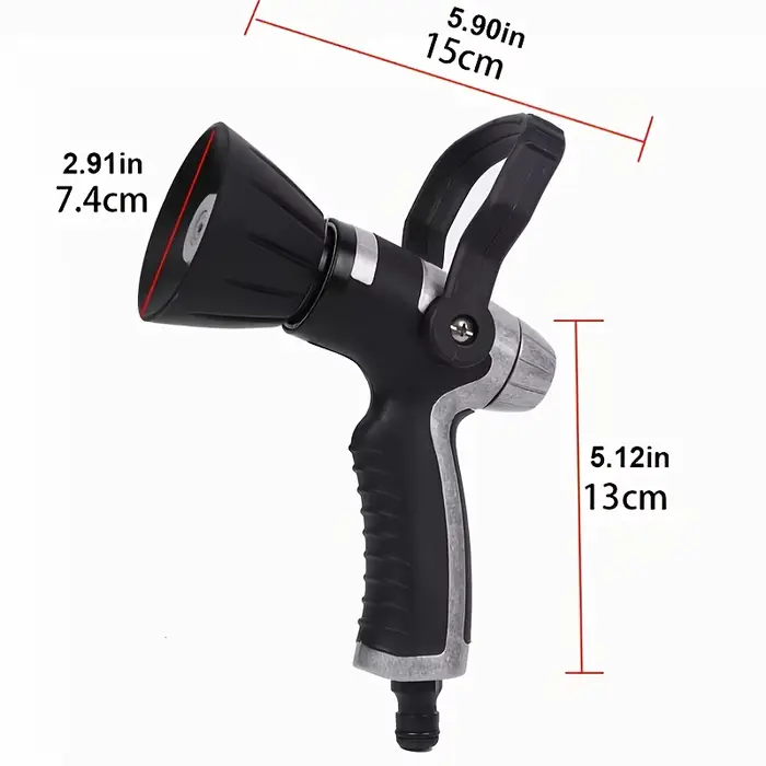 Pistolet de pulvérisation d'eau de jardin en métal haute pression, buse de tuyau d'arrosage de pompi
