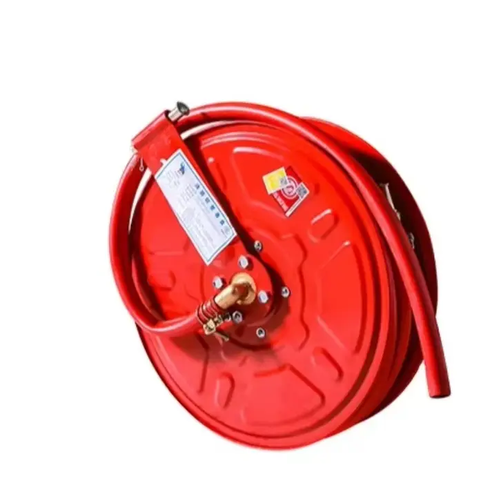 Enrouleur de tuyau d'incendie auto-rétractable de 1 1/4 pouce et 30 m, type pivotant, avec fonction 