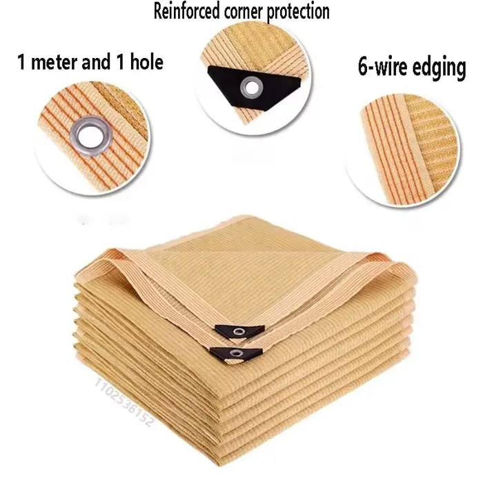 Filet d'ombrage en HDPE pour jardin, protection UV, serre extérieure, pare-soleil, pare-soleil de pi