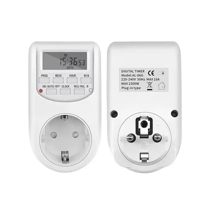Minuteur numérique programmable EU/US/UK 1785W/2300W à économie d'énergie avec prise 10A/15A pour cu