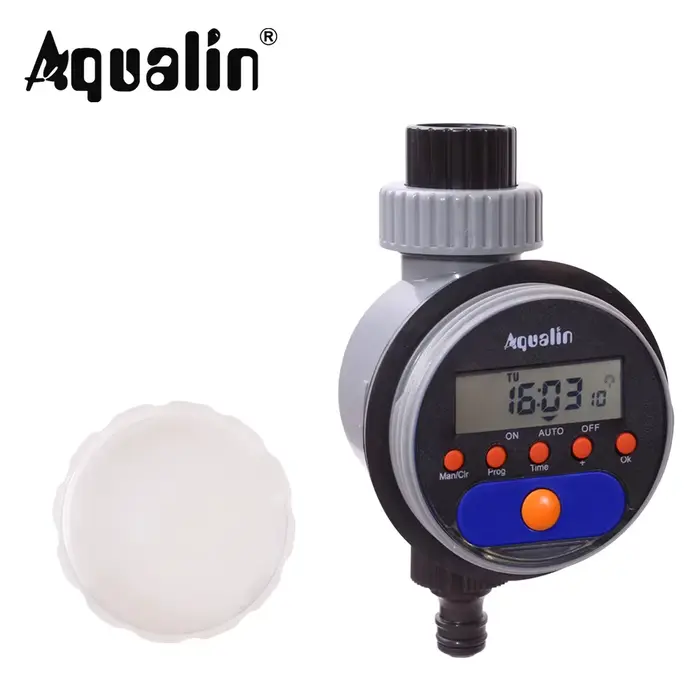 Minuterie électronique d'arrosage Aqualin avec affichage LCD pour programmation automatique jardin irrigation robinet à bille robuste et facile à utiliser occasions variées