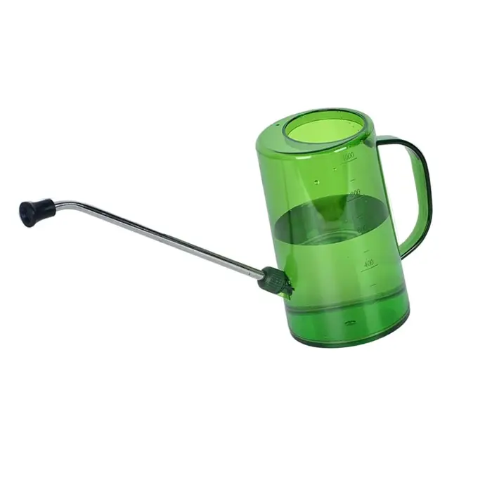 Arrosoir avec bec long et tête de pulvérisation amovible pour le soin des bonsaï, arrosoir pour plantes d'intérieur et extérieur, arrosoir pulvérisateur à tête détachable, arrosoir à long bec pour plantes et fleurs de jardin, dispositif d'arrosage moderne de 1L pour plantes, utilisable à l'intérieur