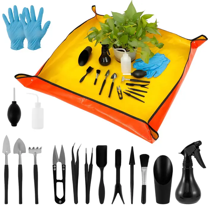 Kit de Mini planteur pour plantes succulentes de jardin, 13/16 pièces, avec tapis de reprise, pour g