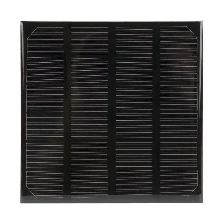 Panneau solaire monocristallin en silicium noir durable 2W 6V, mini panneau solaire, module solaire,
