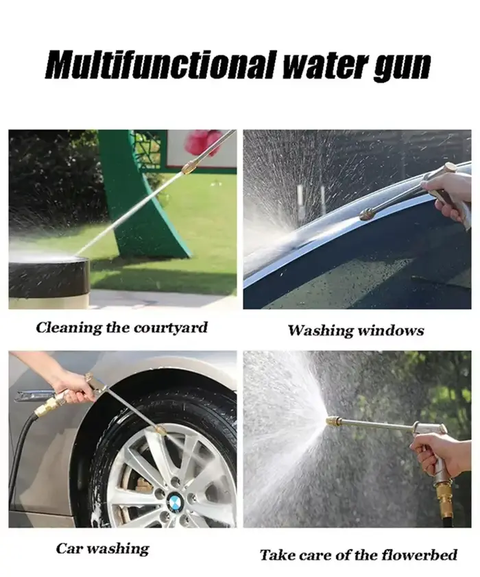 Pistolet eau haute pression arrosage jardin buse longue controle debit variable modele pulverisation lavage voiture occasionnels nettoyage robuste zinc