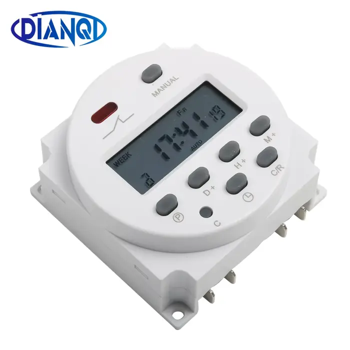 Minuterie numérique LCD DHC15 THC-101A programmable hebdomadaire pour système d'arrosage jardin automatique 20 cycles on-off 8A à 16A