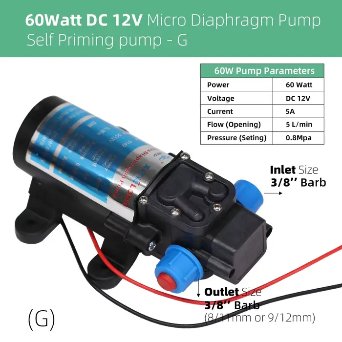 Ensemble d'irrigation goutte à goutte de jardin avec micro système à membrane électrique, pompe à ea