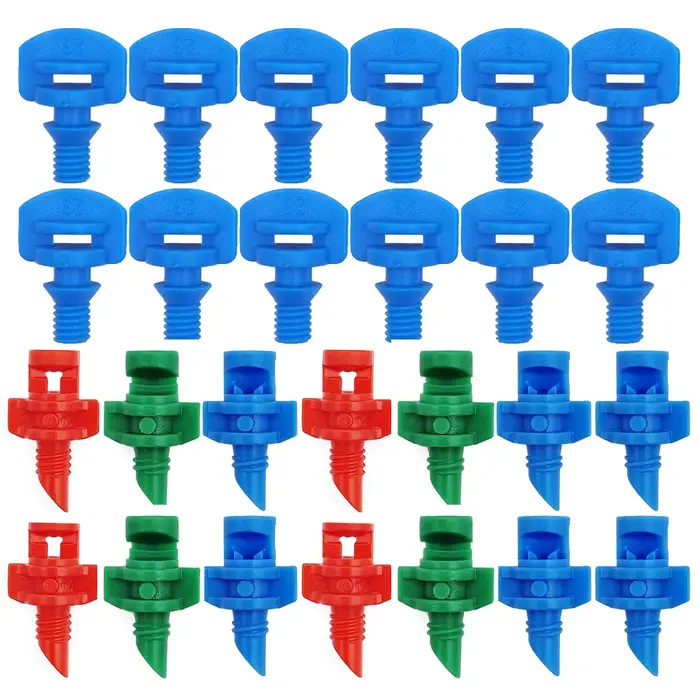 100 PIÈCES 90-360 °   Micro-asperseurs d'irrigation goutte à goutte à filetage mâle pour serres et j