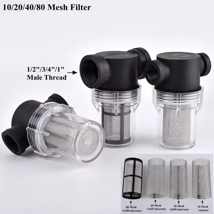 1 / 2 3 / 4 filtre d'arrosage de jardin de 1 pouce filtre d'irrigation Aquarium Aquarium Aquarium ré