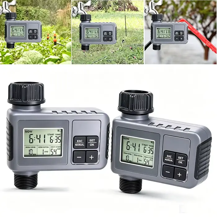 Contrôleur d'irrigation programmable analogique pour jardin, arrosage automatique, vanne minuterie d'eau, programmation d'arrosage intelligent, résistance aux intempéries