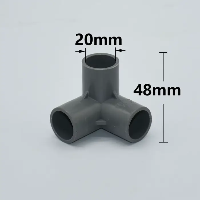 Connecteur en PVC 20/25/32mm, 3/4/5 voies tridimensionnelles DN15/20/25/40, raccords de tuyaux d'alimentation en eau, coupleur en plastique